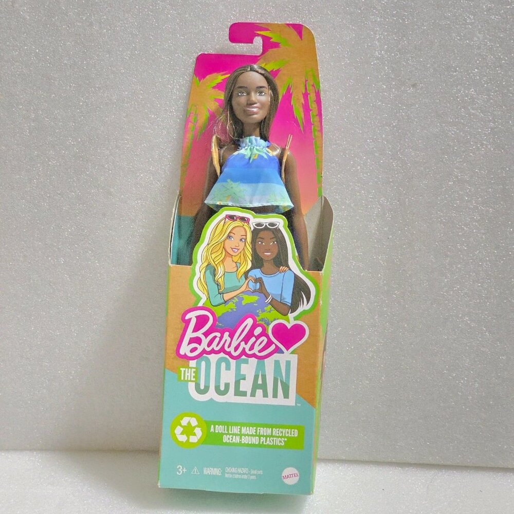 Barbie Loves the Ocean African-American Doll Recycled Plastic 2020 Mattel GRB37